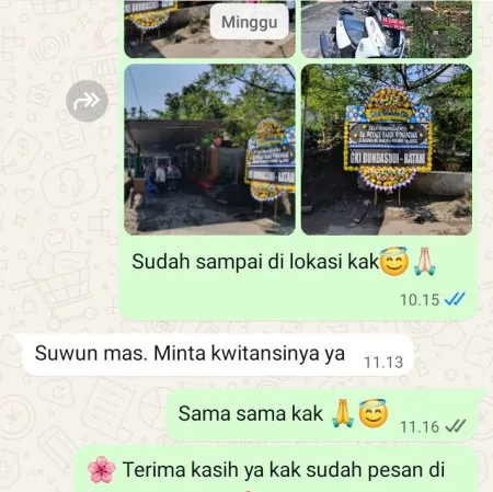 Pengiriman Papan Bunga Duka Batangan